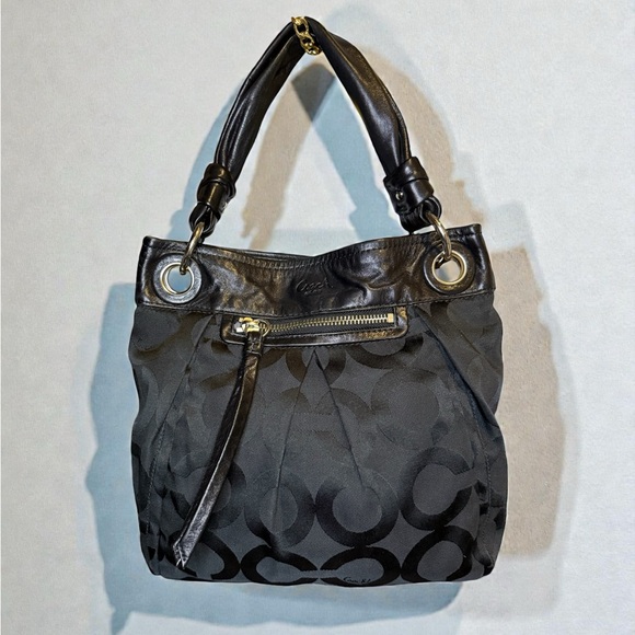 Coach Handbags - Coach Black Signature Shoulder Bag